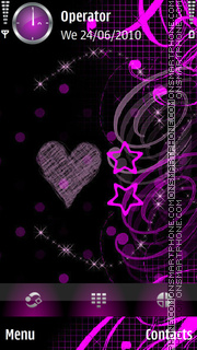 Purple Love tema screenshot