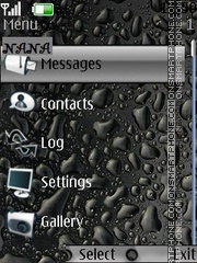 Water Drops CLK tema screenshot