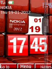 Cubes Clock tema screenshot