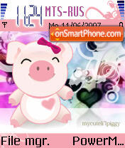 Cute Piggy tema screenshot