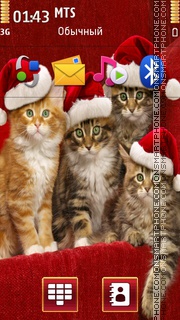 Christmas Cats 01 theme screenshot
