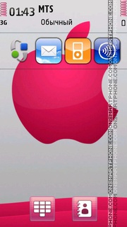 Capture d'écran Apple Pink thème
