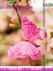 Pink Butterfly 02 theme screenshot