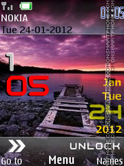 Скриншот темы Iphone 5 Sunset