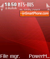 Glossy Red es el tema de pantalla