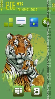 Safari and Tigers tema screenshot