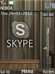 Skype Clock es el tema de pantalla