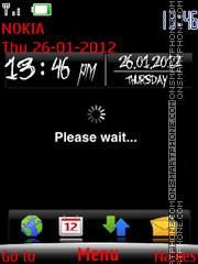 Black Clock 06 tema screenshot