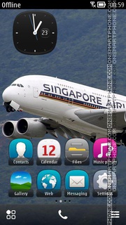 Скриншот темы Singapore Airlines Aircraft