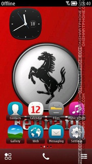 Скриншот темы Ferrari Emblem 01