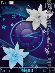 Blue Flowers tema screenshot