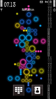 Скриншот темы Rainbow Bubbles 02