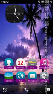 Purple Tropic tema screenshot