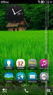 House In Fields Of Green Theme-Screenshot