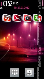 Pink Lights tema screenshot