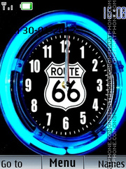 Route 66 Clock es el tema de pantalla