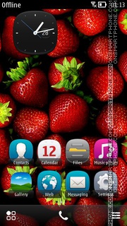 Strawberries HD tema screenshot