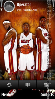 Miami Heat Three theme screenshot