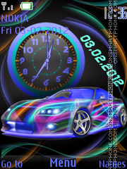The neon car tema screenshot
