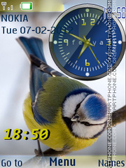 Скриншот темы Bird And Clock