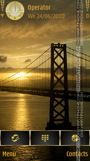 Скриншот темы Sunrise Over The Bay Bridge