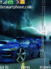 Blue Bmw Car tema screenshot