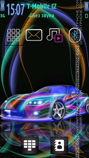 The neon car es el tema de pantalla