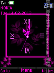 Pink Flowers tema screenshot