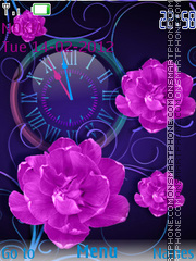 Purple Flowers tema screenshot