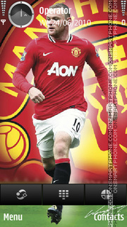 Capture d'écran Rooney man utd logo thème