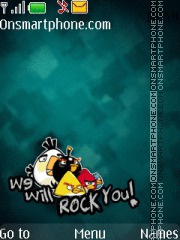 We Will Rock - Angry Birds es el tema de pantalla