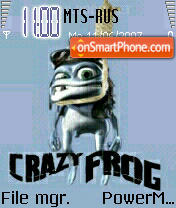 Crazy Frog theme screenshot