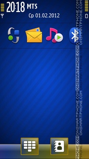 Blue Fibre Lite tema screenshot