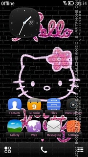 Graffiti Kitty theme screenshot