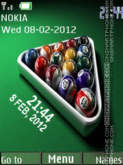 Billiard Clock 01 theme screenshot