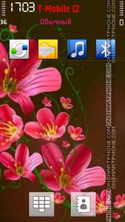 Pink Flowers 08 tema screenshot