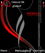 Black Red Nokia theme screenshot