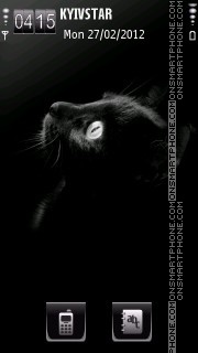 Скриншот темы Black kitten
