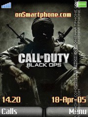 Call of duty black ops es el tema de pantalla