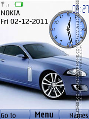 Blue Car Clock theme screenshot