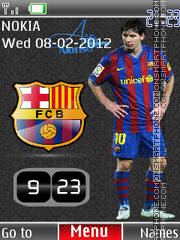 Скриншот темы Messi Clock 02