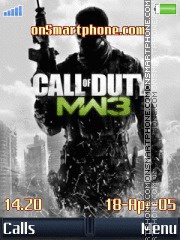 Modern warfare 3 es el tema de pantalla