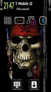 Pirates Skull tema screenshot