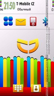 Rainbow tehk s60 v5 theme screenshot