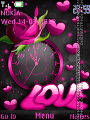 Capture d'écran Love Clock thème