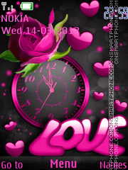 Love Clock theme screenshot