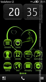 Green Heart 03 tema screenshot