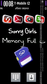 Sorry Girls tema screenshot