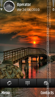 Sunset bridge tema screenshot