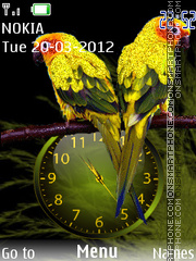 Parrot Clock Icons tema screenshot